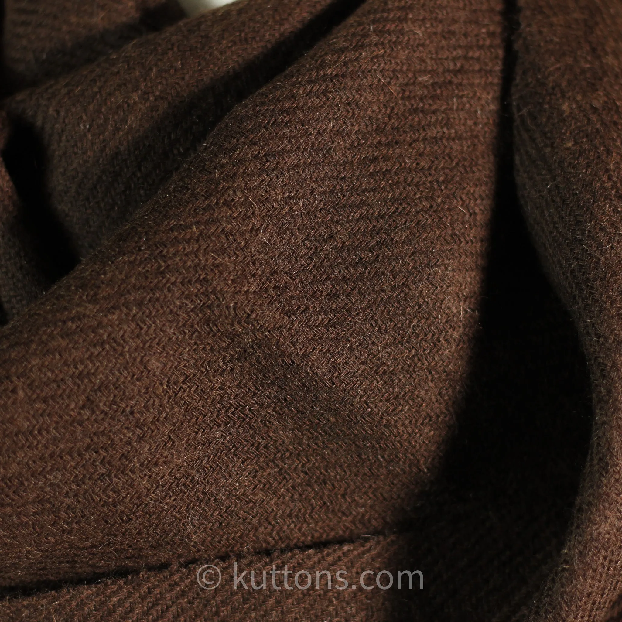 100% Pure Ladakh Yak Wool Scarf - Handspun, Handwoven Soft & Light Stole by Women Weavers in the Himalayas | Dark Brown, 13x76"