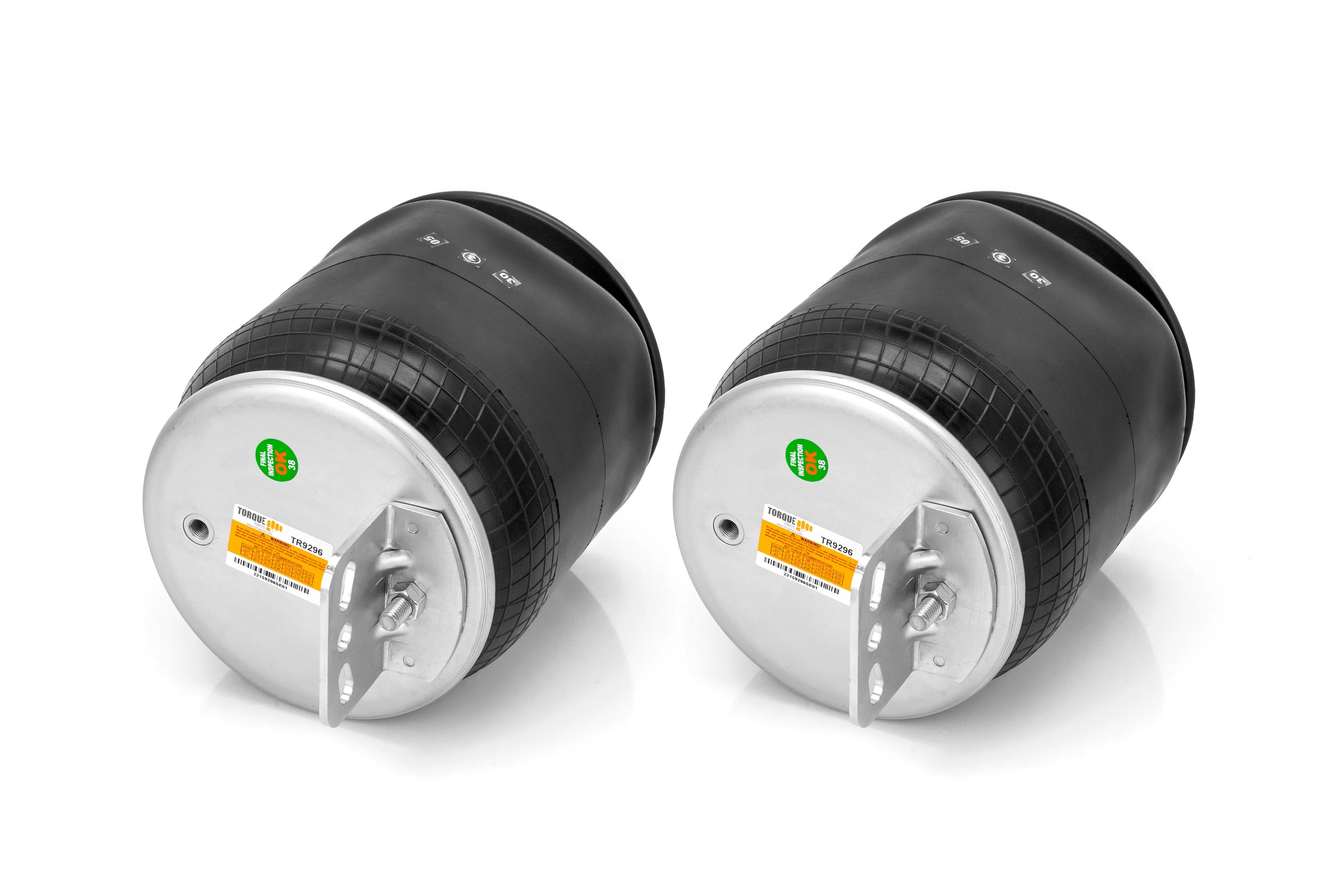2 pack of TORQUE Air Spring Bag for Volvo Trucks (Replaces Firestone 9296, Volvo 8061151, 8169869, Firestone W01-358-9296, Goodyear 1R12-400, 1S12-022) (2 x TR9296)