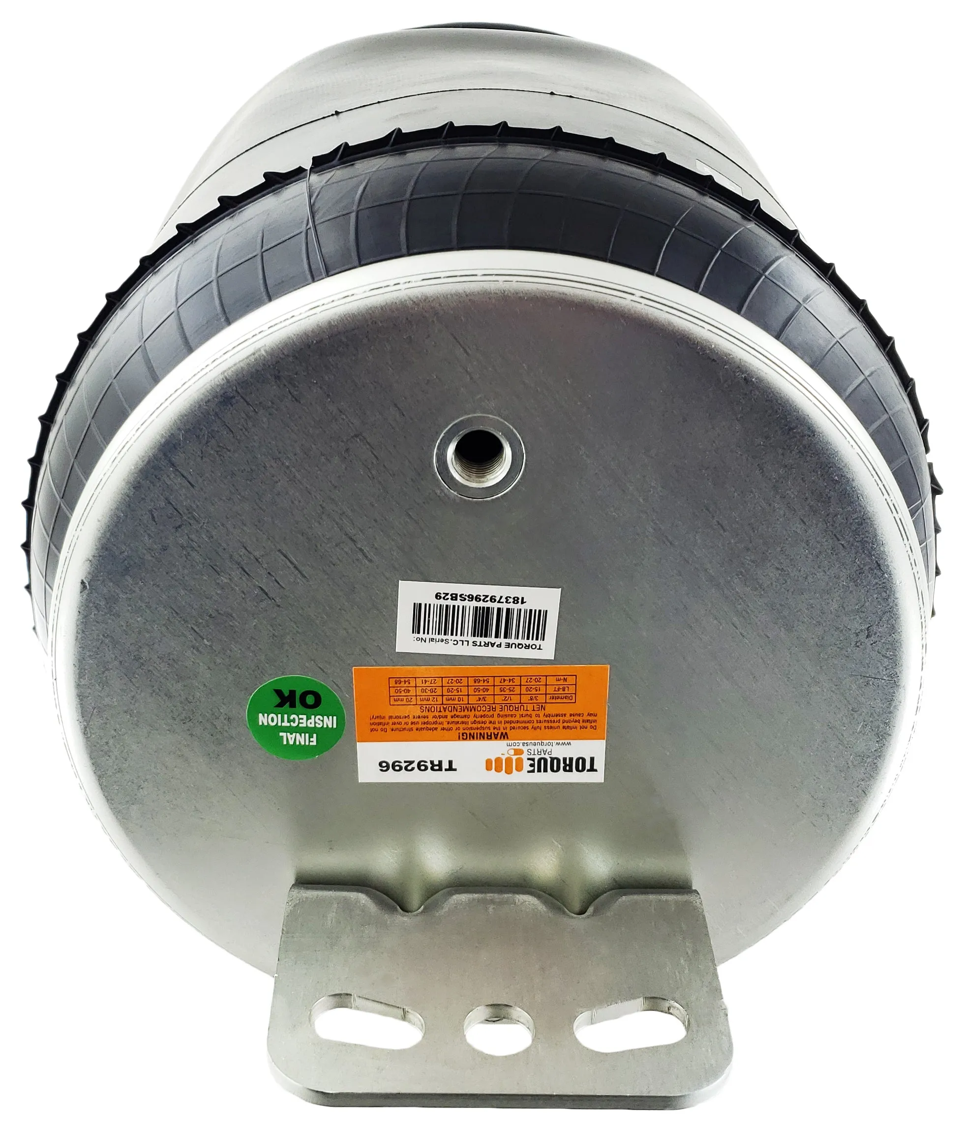 2 pack of TORQUE Air Spring Bag for Volvo Trucks (Replaces Firestone 9296, Volvo 8061151, 8169869, Firestone W01-358-9296, Goodyear 1R12-400, 1S12-022) (2 x TR9296)