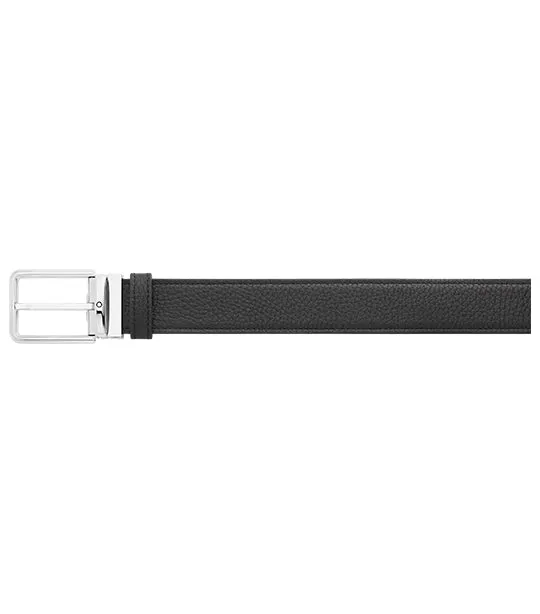 32mm Reversible Leather Belt Black/Red