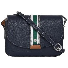 Accessorize London Women's Faux Leather Navy Cambridge Sling Bag