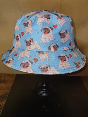 Adult Size 56-58 cm Pug Bucket Hat