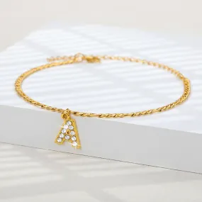 Ancient English Letter Anklet Letter Anklet Spot English Letter Pendant Jewelry