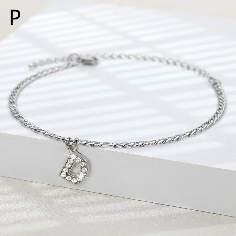 Ancient English Letter Anklet Letter Anklet Spot English Letter Pendant Jewelry