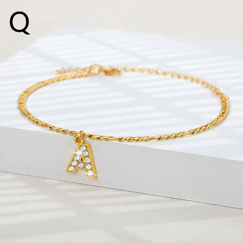 Ancient English Letter Anklet Letter Anklet Spot English Letter Pendant Jewelry