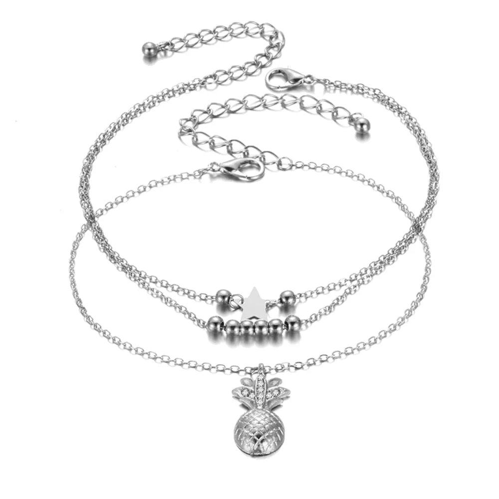 Ankle Chain Pineapple Jewelry Foot Fashion Style Anklets for Women