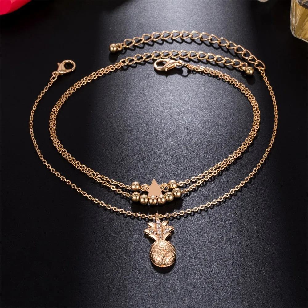 Ankle Chain Pineapple Jewelry Foot Fashion Style Anklets for Women