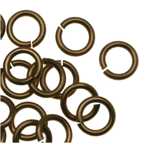 Artistic Wire, Chain Maille Jump Rings, 18 Ga / ID 4.37mm / 140pc, Antiqued Brass