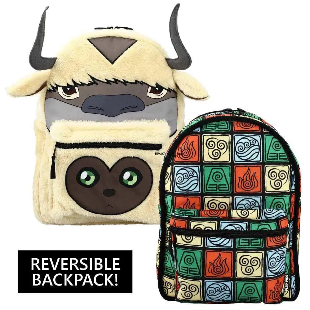 Avatar: The Last Airbender - Appa & Momo Reversible 3D Backpack - Bioworld