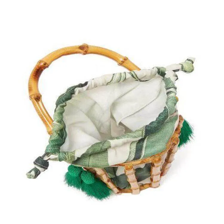 Bamboo Bucket Beach Bag-Showtown