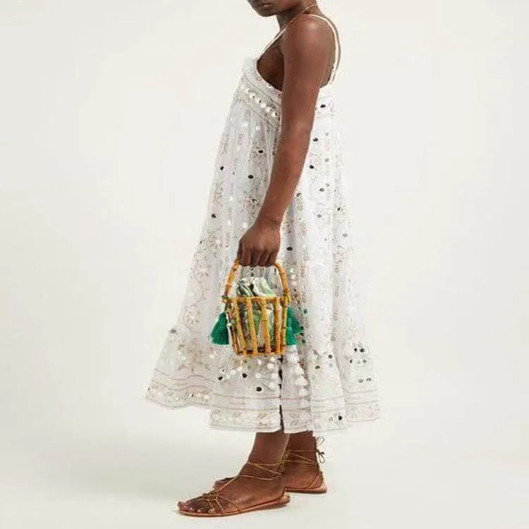 Bamboo Bucket Beach Bag-Showtown