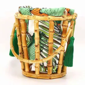 Bamboo Bucket Beach Bag-Showtown