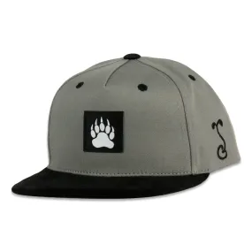 Bear Paw Gray Kids Snapback Hat by Grassroots California