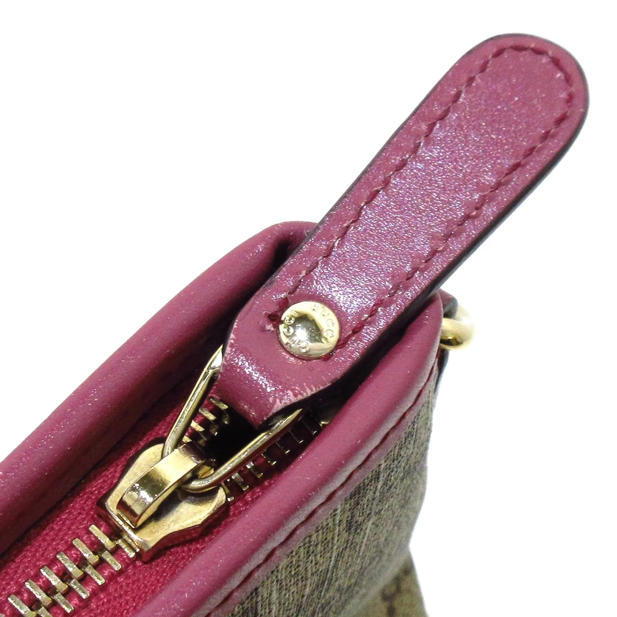 Brown Gucci GG Supreme Convertible Zip Tote Satchel