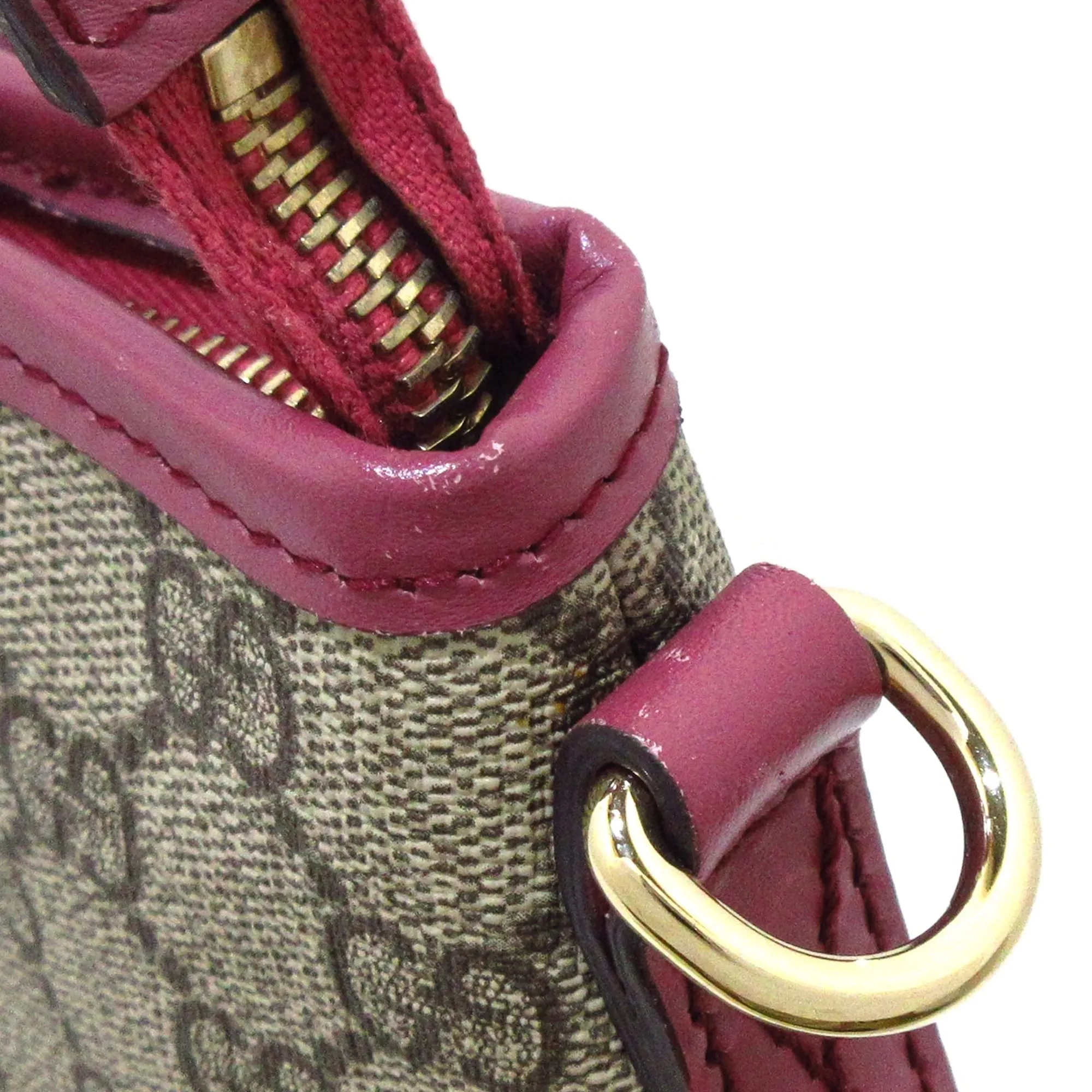 Brown Gucci GG Supreme Convertible Zip Tote Satchel