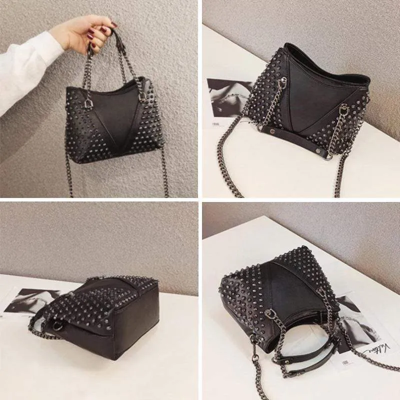 Chained Rivet Gothic Bag - BF