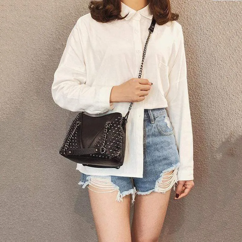 Chained Rivet Gothic Bag - BF