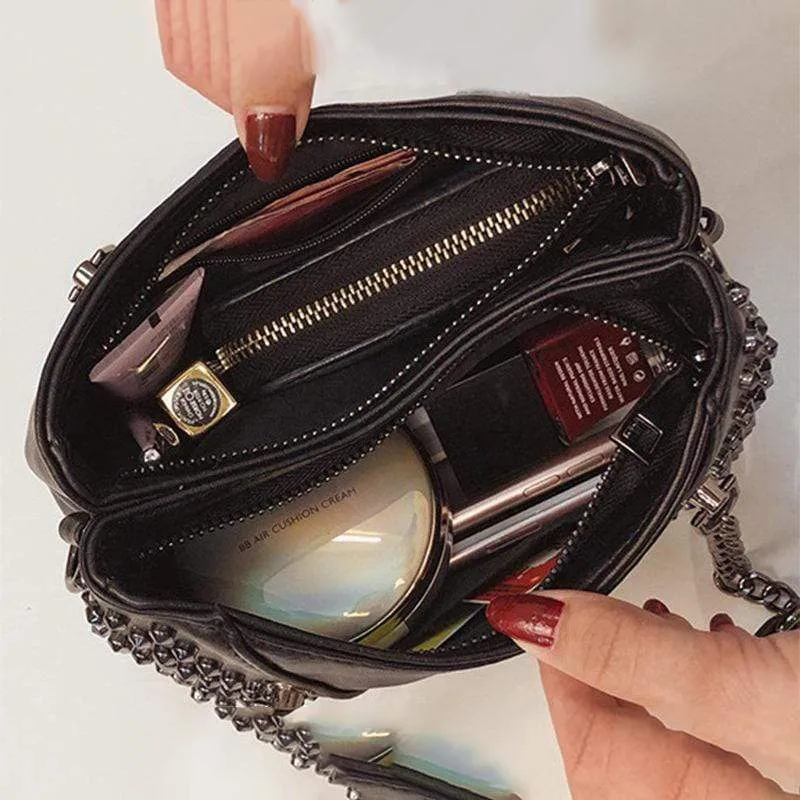 Chained Rivet Gothic Bag - BF