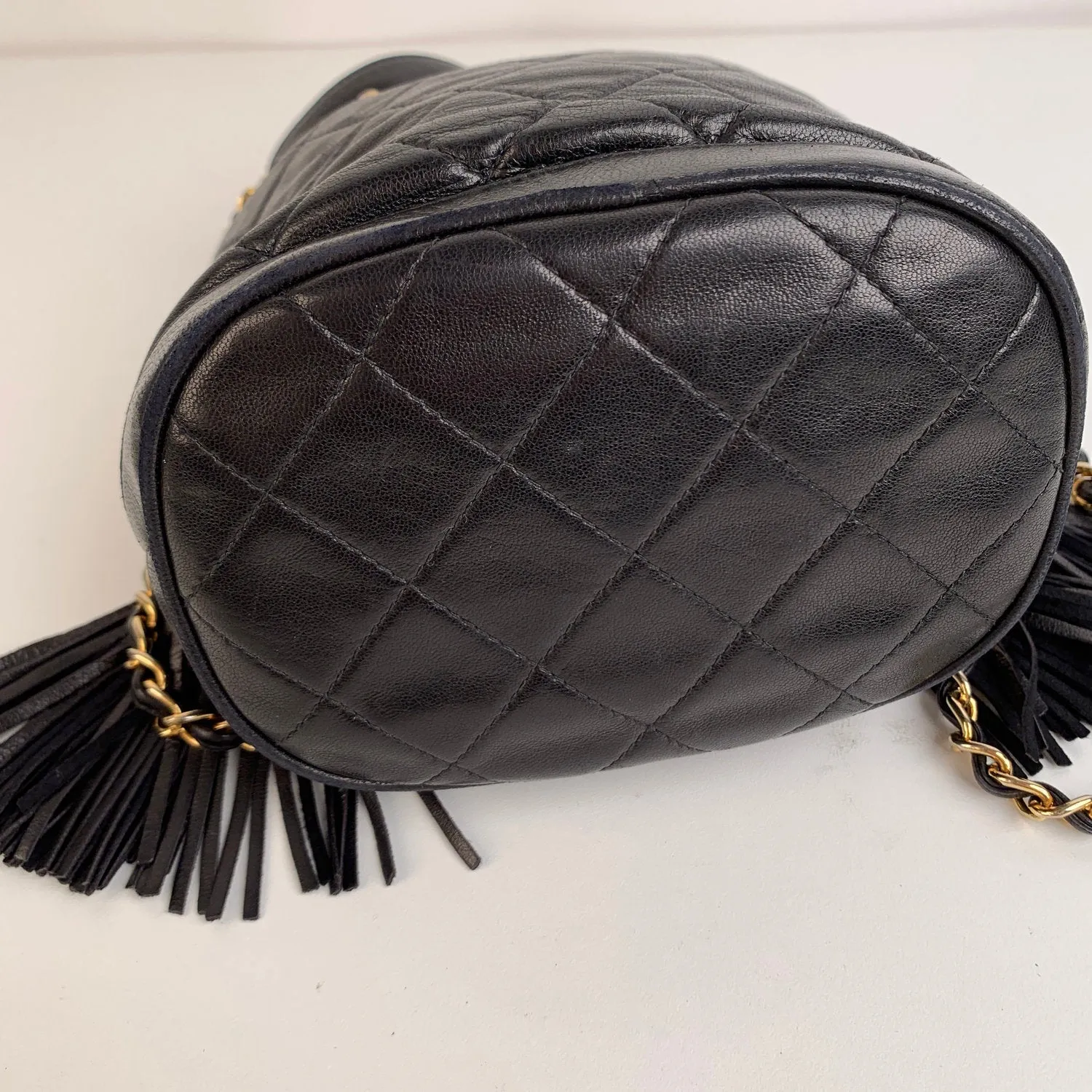 CHANEL Bags Errita 1989 Black Quilted Leather Small Bucket Shoulder Bag