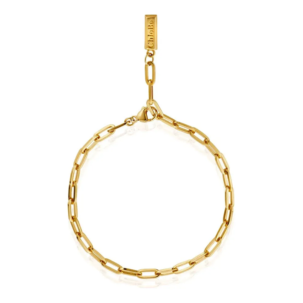 CHLOBO 22ct Gold Plated Mini Link Anklet