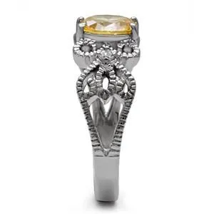 CJ7770OS Wholesale Stainless Steel Champagne Topaz CZ Band