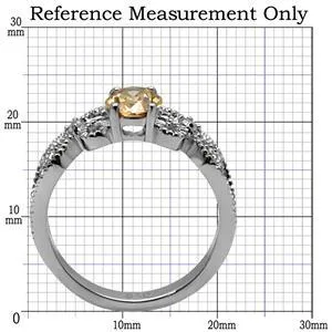 CJ7770OS Wholesale Stainless Steel Champagne Topaz CZ Band