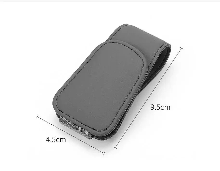Color Name: Brown - Sunglasses Holders for Car Sun Visor, Leather
