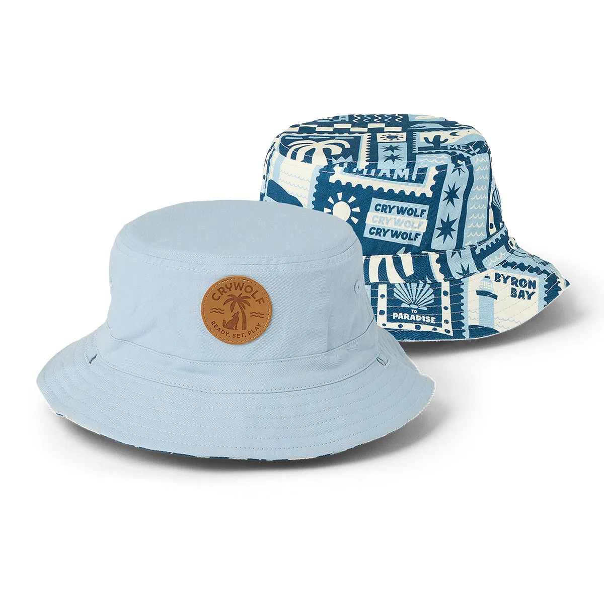 CRYWOLF REVERSIBLE BUCKET HAT-POSTCARDS