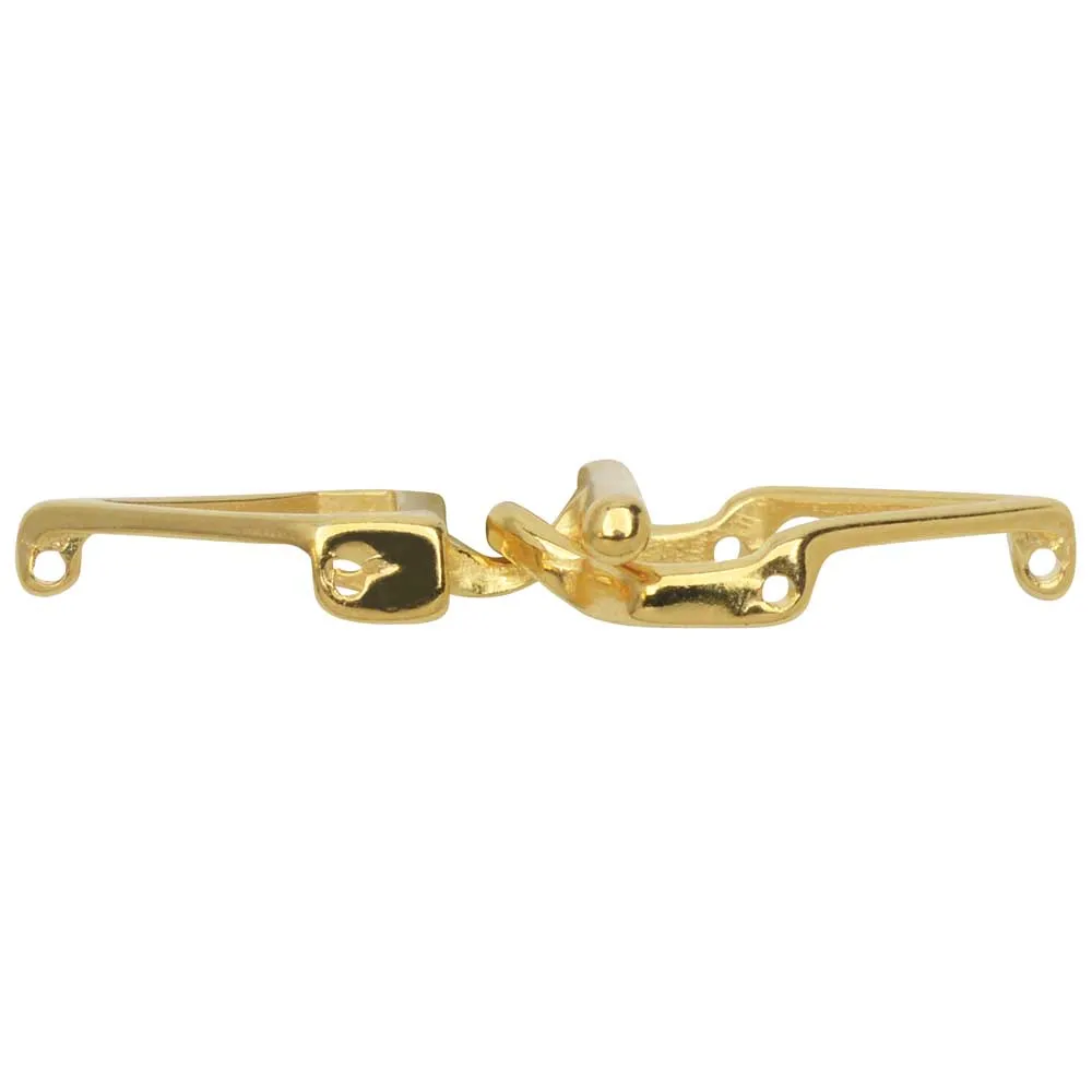 Cymbal Toggle Clasps for 11/0 Delica & Round Beads, Samaria, Triangle 17x36.5mm, 24k Gold Plated (1 Set)