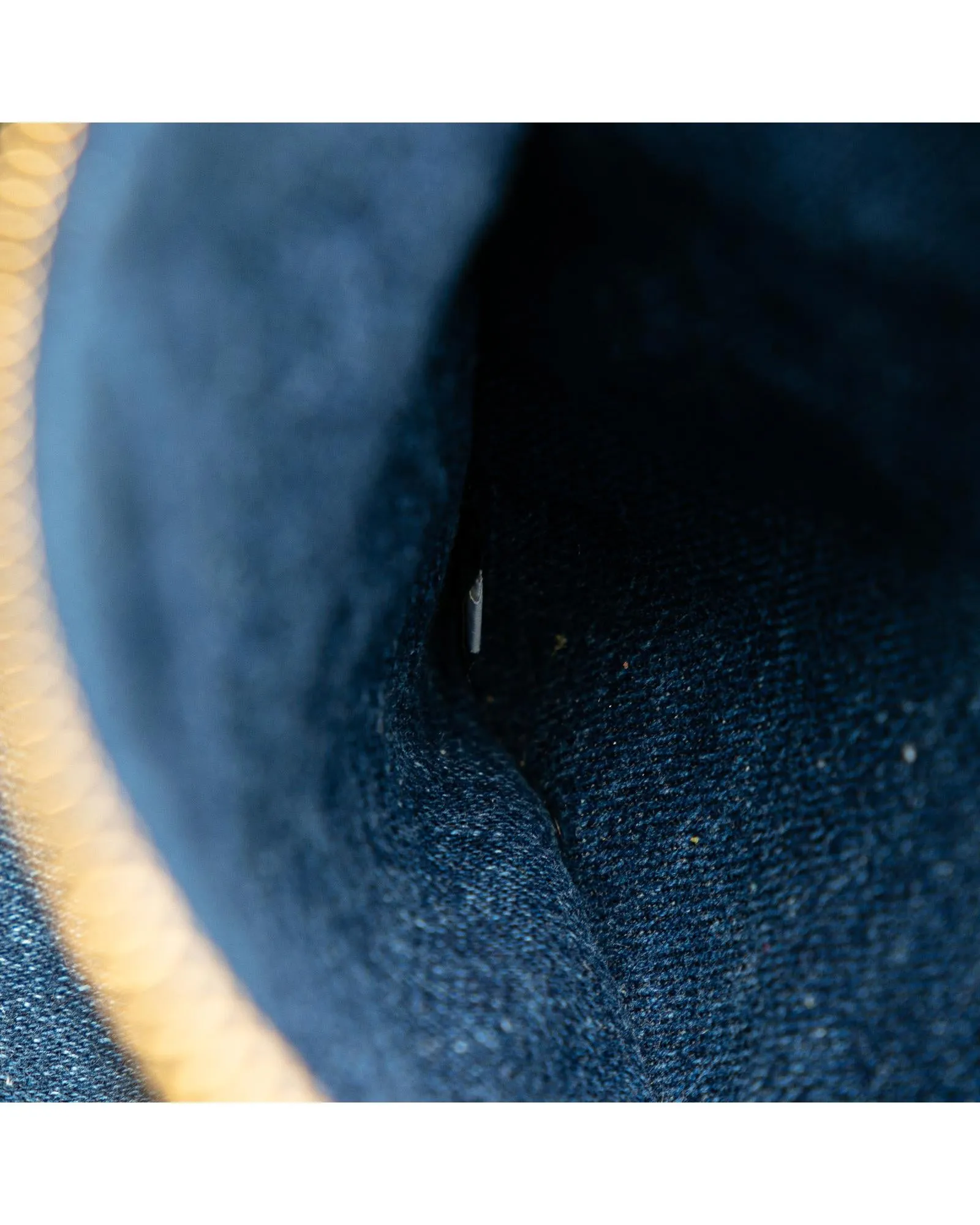 Denim Logo Satchel with Rolled Handles and Interior Pockets