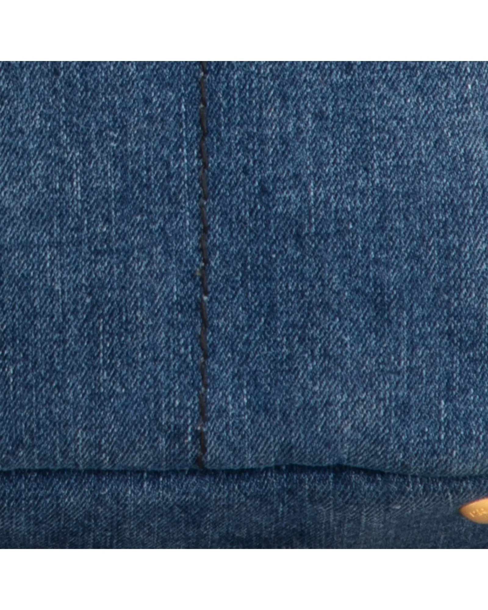 Denim Logo Satchel with Rolled Handles and Interior Pockets