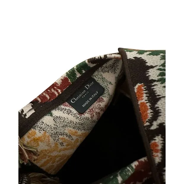 DIOR Paisley Embroidery D-Bucket Bag in Multicolor Canvas