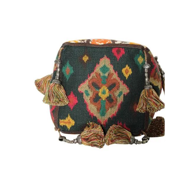 DIOR Paisley Embroidery D-Bucket Bag in Multicolor Canvas