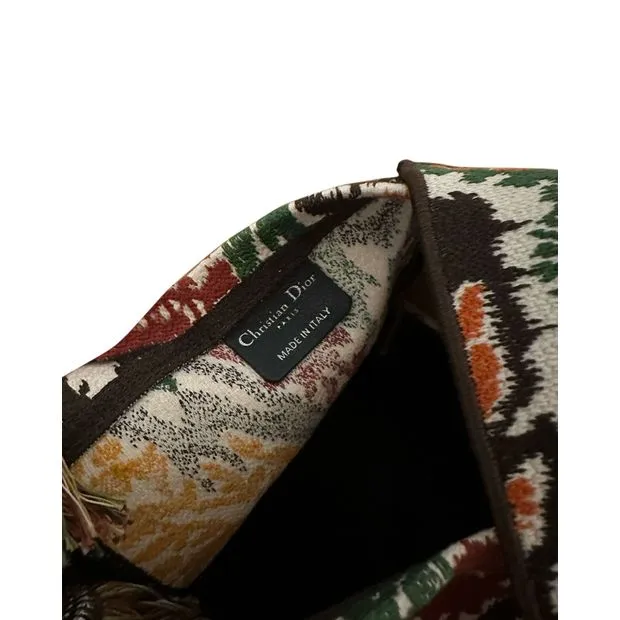 DIOR Paisley Embroidery D-Bucket Bag in Multicolor Canvas
