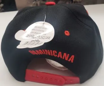 Dominican Republic -- Snap-Back Baseball Cap -- Black/Red