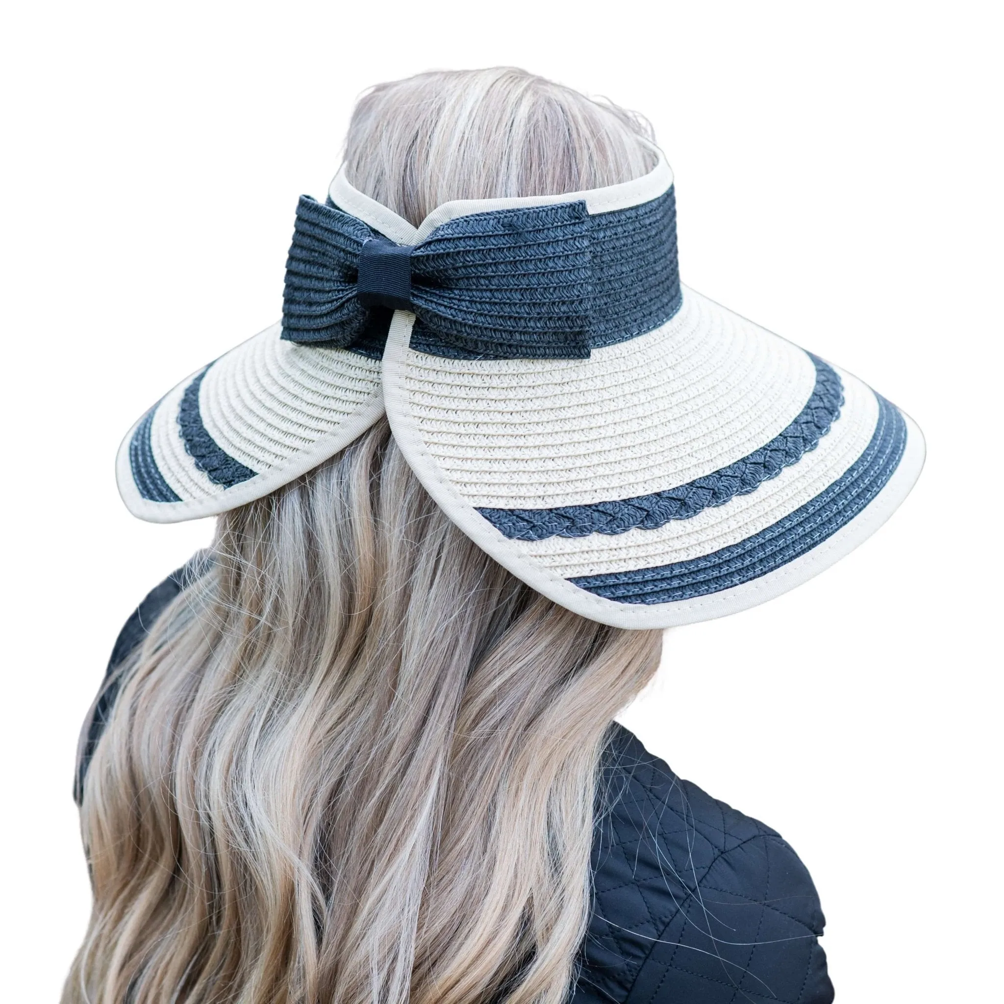 Easy Rollable Straw Visor Hat