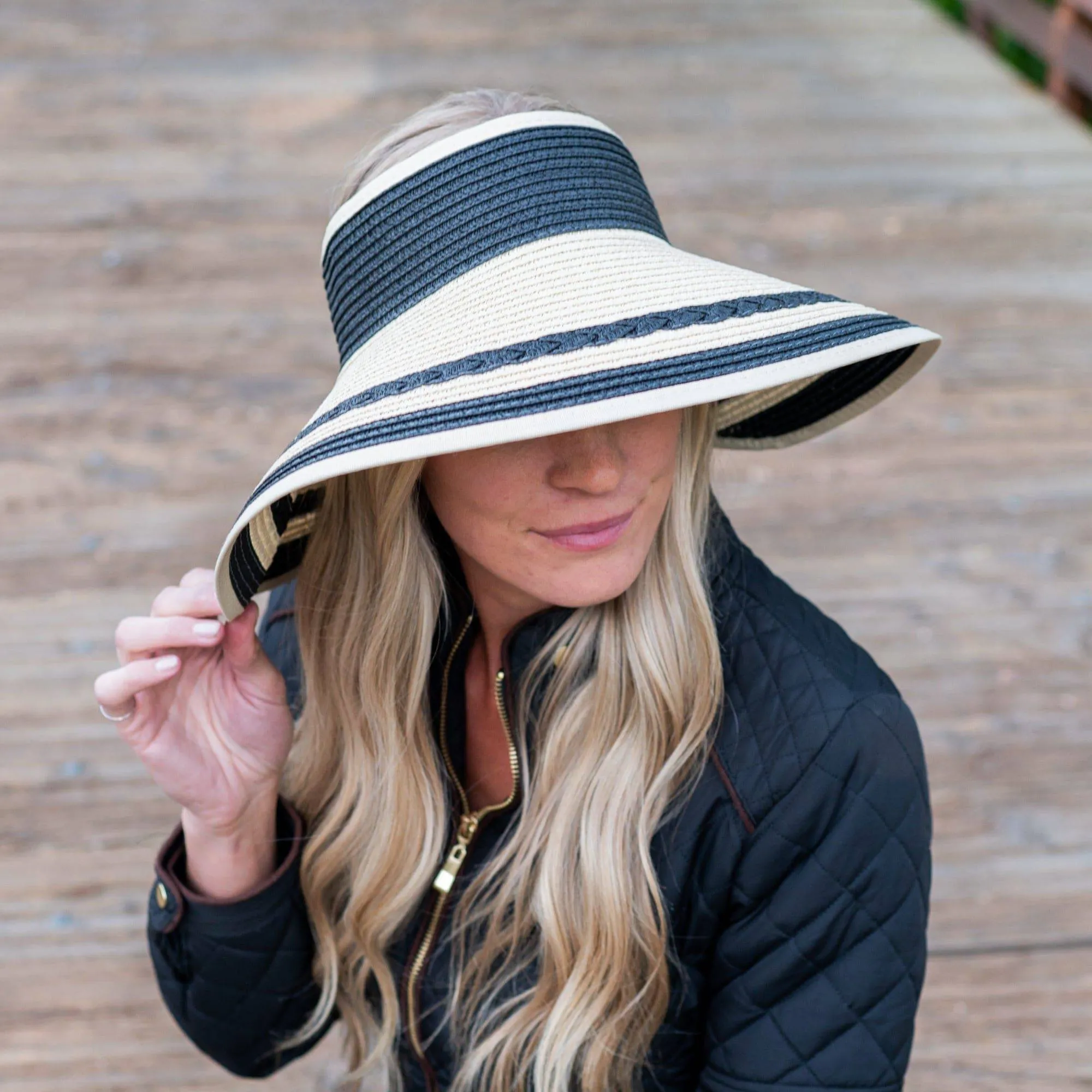 Easy Rollable Straw Visor Hat
