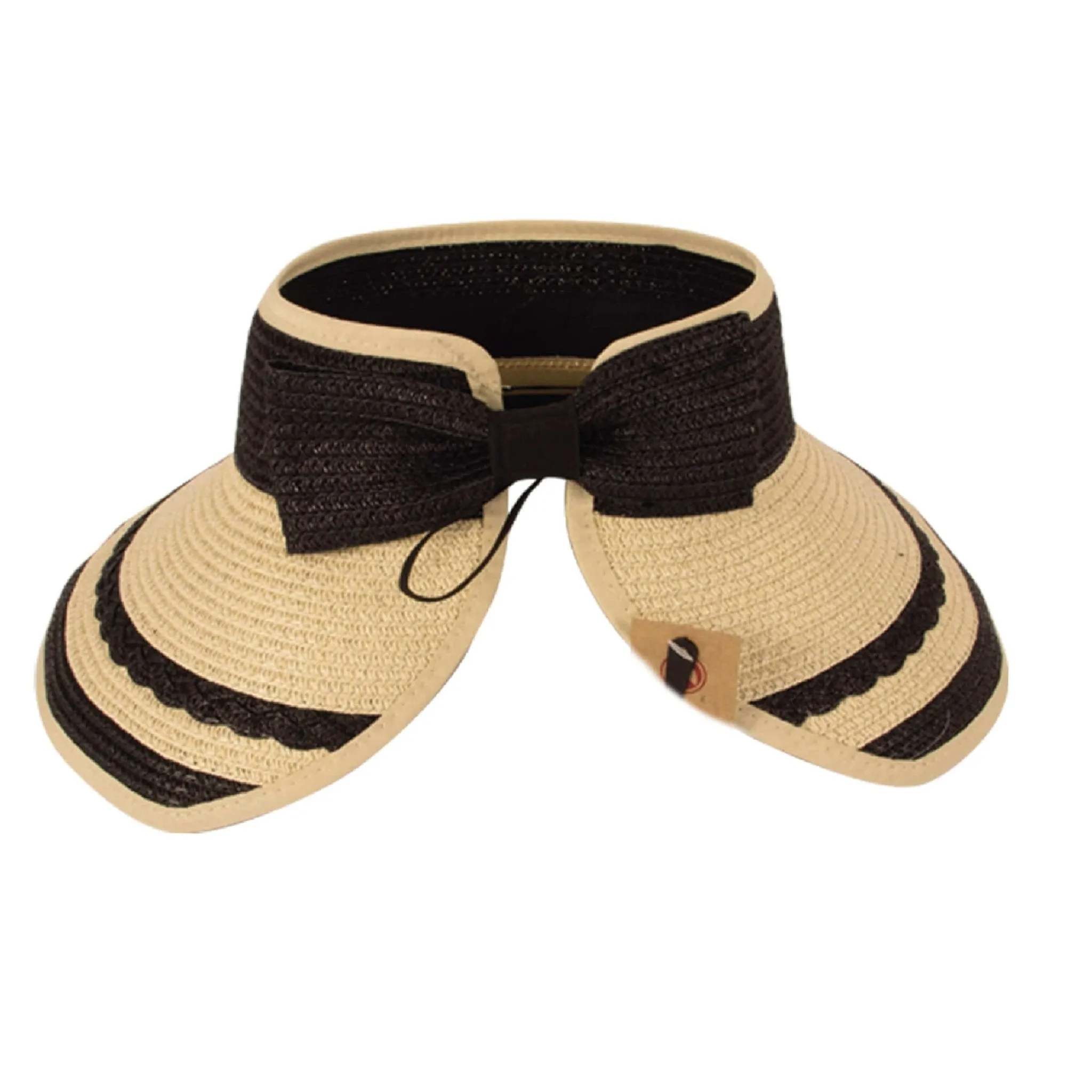 Easy Rollable Straw Visor Hat