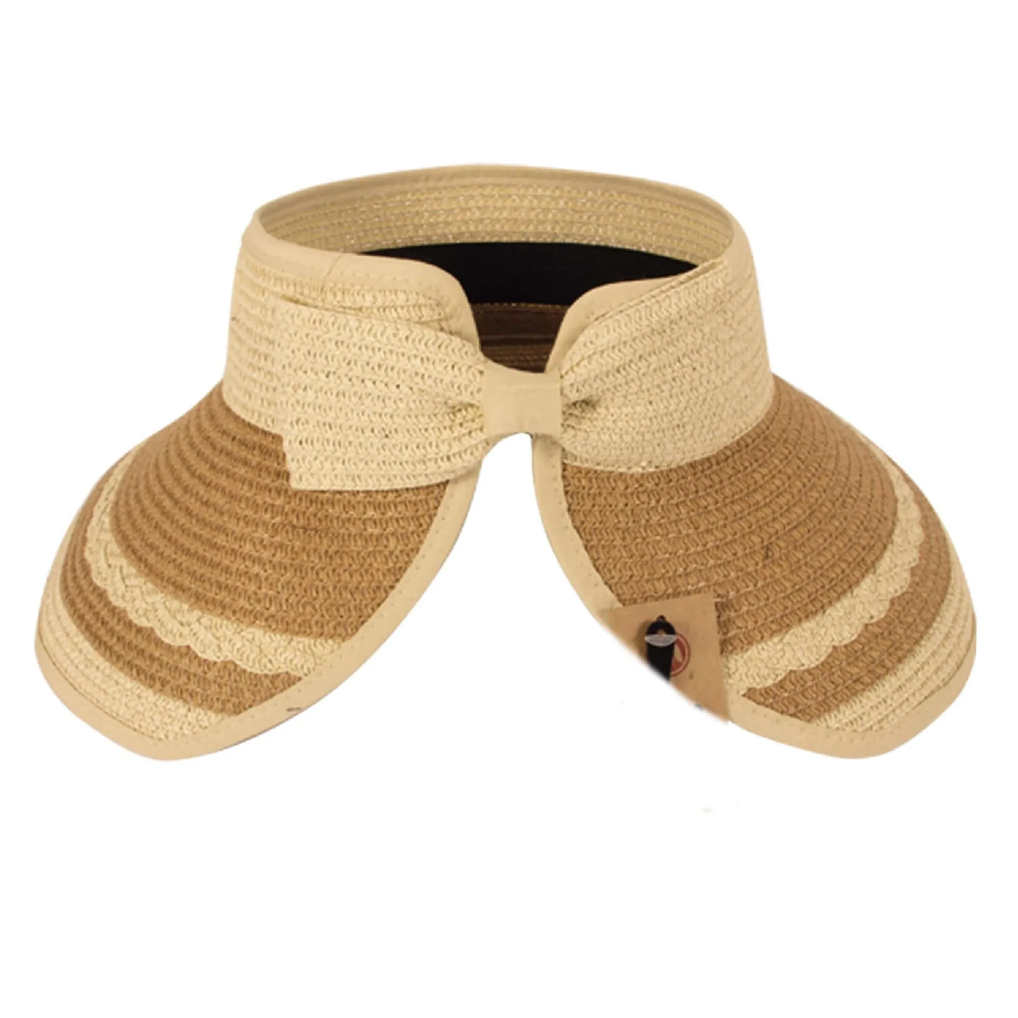 Easy Rollable Straw Visor Hat