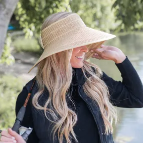 Easy Rollable Straw Visor Hat
