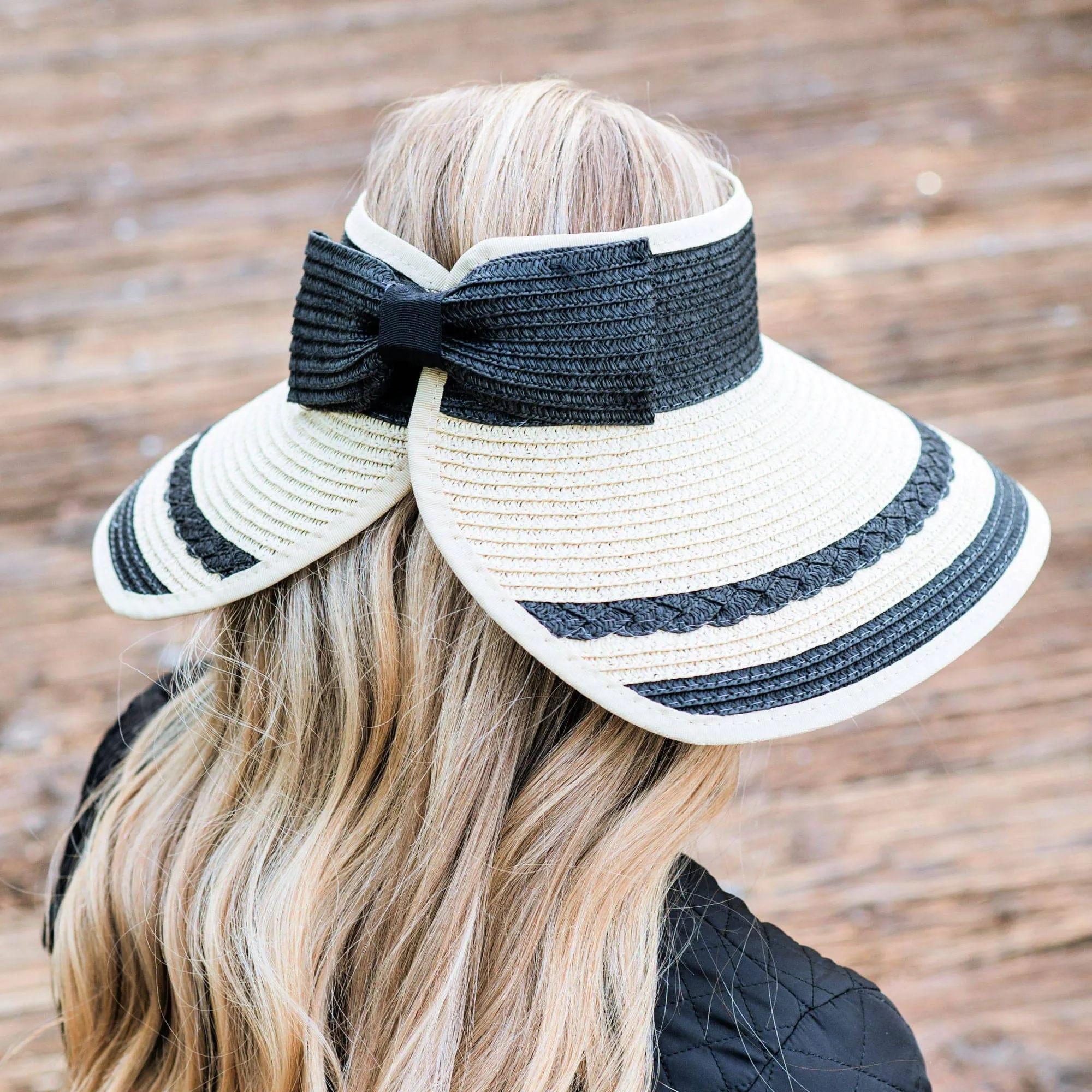 Easy Rollable Straw Visor Hat