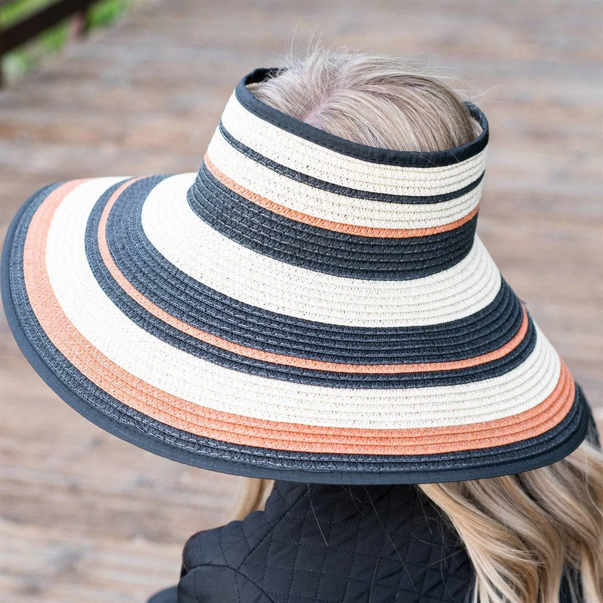 Easy Rollable Straw Visor Hat