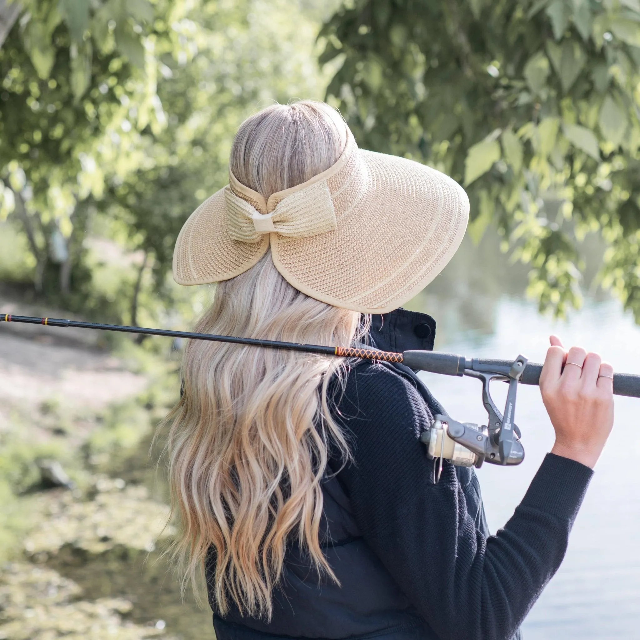Easy Rollable Straw Visor Hat