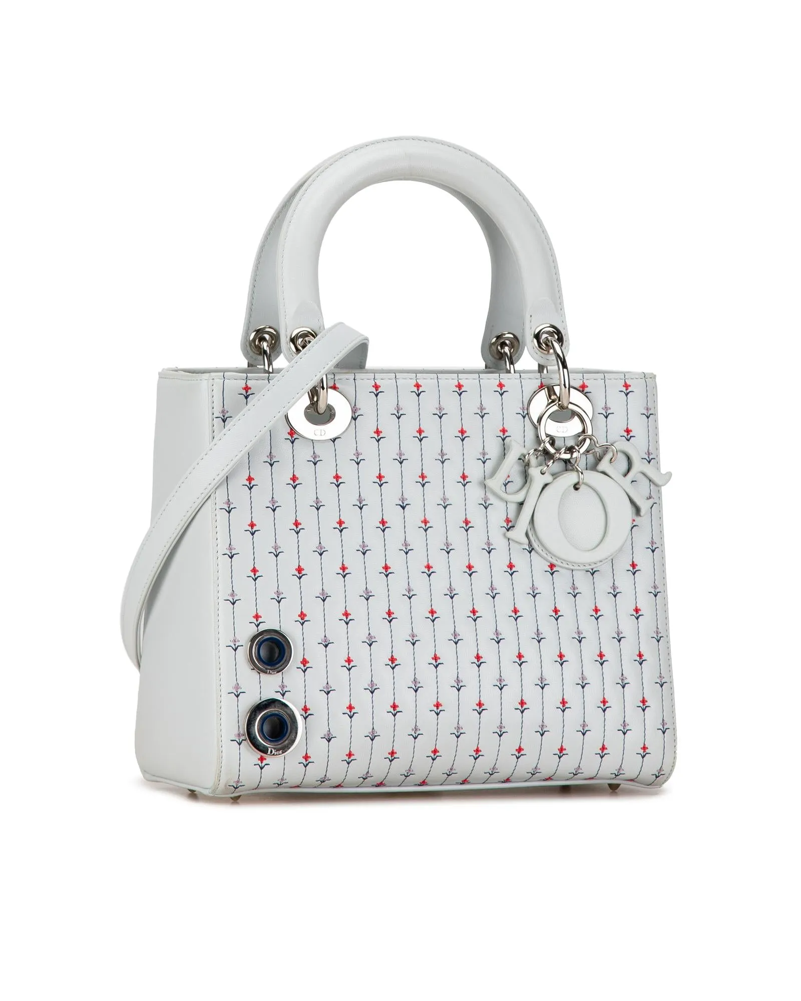 Embroidered Leather Lady Dior Satchel