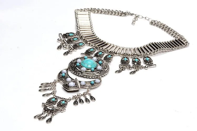 Fashion Body Chain Maix Necklace Vintage Beads Boho Collar Necklace Handmade Multilayer Statement Necklaces & Pendants Women
