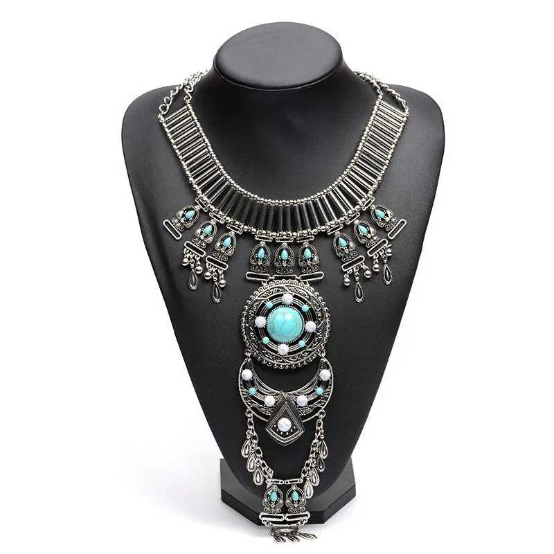 Fashion Body Chain Maix Necklace Vintage Beads Boho Collar Necklace Handmade Multilayer Statement Necklaces & Pendants Women