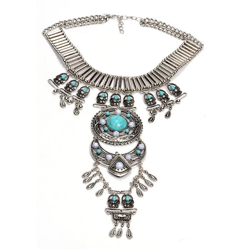 Fashion Body Chain Maix Necklace Vintage Beads Boho Collar Necklace Handmade Multilayer Statement Necklaces & Pendants Women