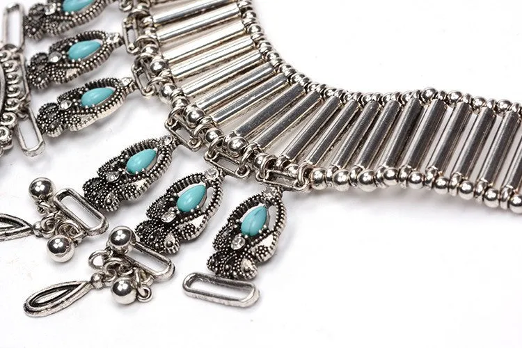 Fashion Body Chain Maix Necklace Vintage Beads Boho Collar Necklace Handmade Multilayer Statement Necklaces & Pendants Women