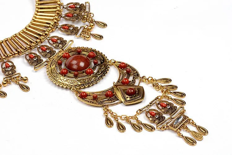 Fashion Body Chain Maix Necklace Vintage Beads Boho Collar Necklace Handmade Multilayer Statement Necklaces & Pendants Women