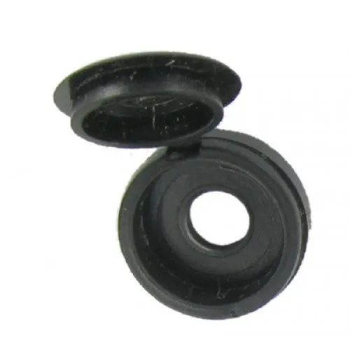 Fold Over Caps Black